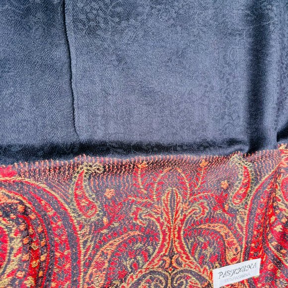 Vintage 100% Pashmina Scarf – Central Asian Design - Picture 2 of 4